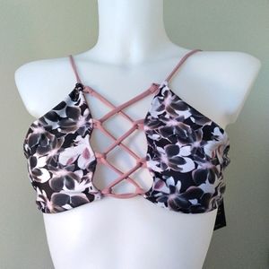 LIRA Clothing Reversible Swimsuit/Bikini Top Size Large